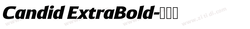 Candid ExtraBold字体转换